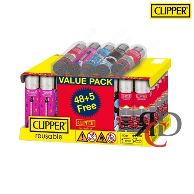 CLIPPER LIGHTER PRINTED LARGE 48CT+5CT/ DISPLAY - NEXT SCREEN
